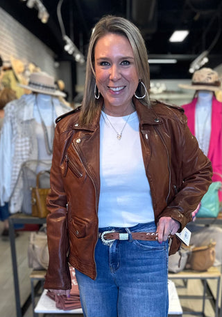 I Can Leather Jacket - White Lily Boutique