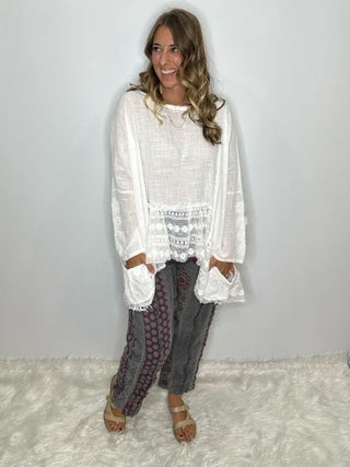 Meadow Wind Top - Parchment by Jaded Gypsy