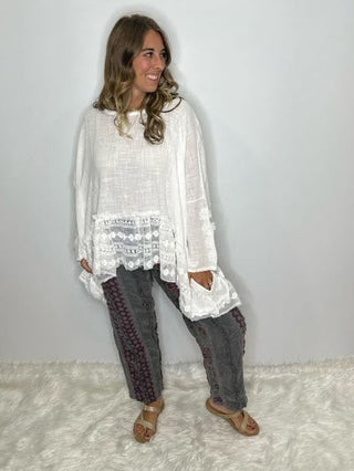 Jaded Gypsy Garden Wander Artisanal Relaxed Pants