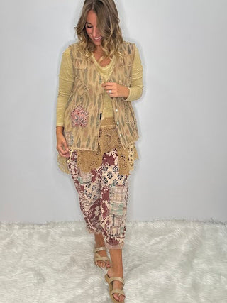 Balinese Walks Vest - Plum Tribal by Jaded Gypsy - Reversible
