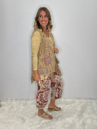 Balinese Walks Vest - Plum Tribal by Jaded Gypsy - Reversible