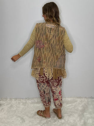 Balinese Walks Vest - Plum Tribal by Jaded Gypsy - Reversible