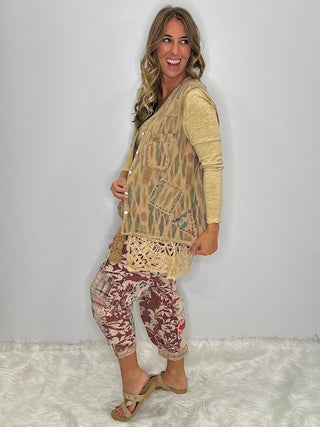 Balinese Walks Vest - Plum Tribal by Jaded Gypsy - Reversible