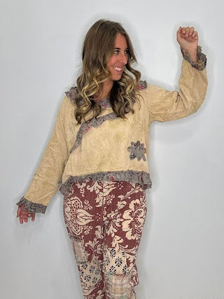 Mystic Journey Floral Ruffle Top | Jaded Gypsy Designer Cotton