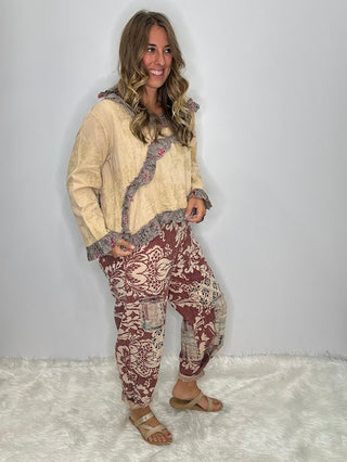 Jaded Gypsy Traveling On Pants - Wander Bloom Artisan Cotton 