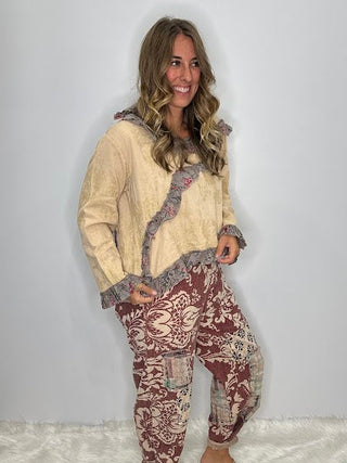 Mystic Journey Floral Ruffle Top | Jaded Gypsy Designer Cotton