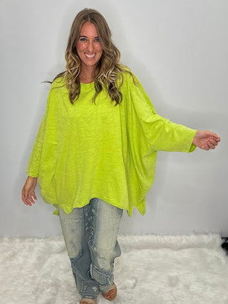 Jaded Gypsy Be Free Top | Artisanal Preshrunk Luxury Cotton In VINTAGE CHARTREUSE