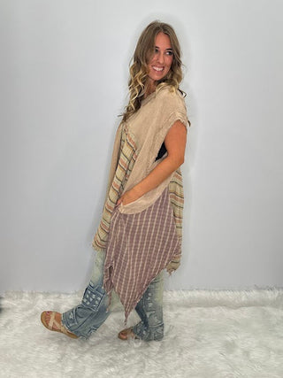 Jaded Gypsy Cloud Dancer Tunic Top - Stripe