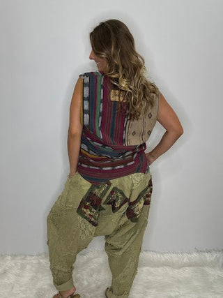 Balinese Walks Vest - Magenta Tribal by Jaded Gypsy