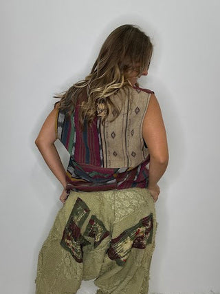 Balinese Walks Vest - Magenta Tribal by Jaded Gypsy