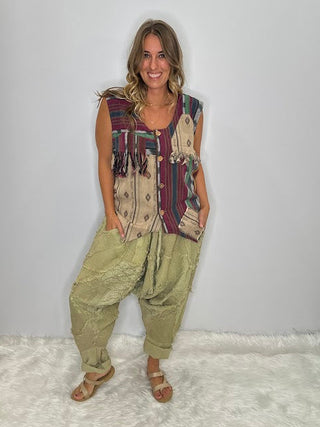 Balinese Walks Vest - Magenta Tribal by Jaded Gypsy