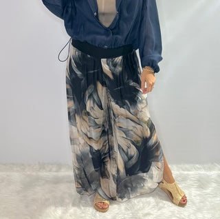 Smoky Magnolia Silk Pants