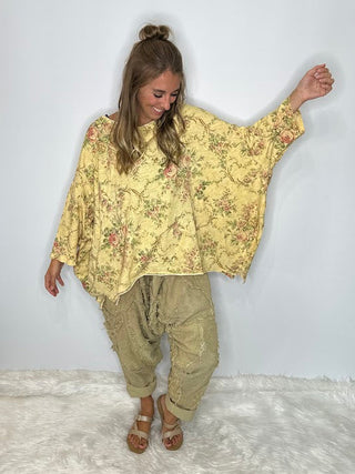 JADED GYPSY MEADOW MIST ARTISANAL COTTON Be Free TUNIC Top 