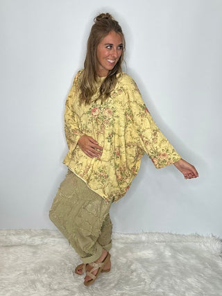 JADED GYPSY MEADOW MIST ARTISANAL COTTON Be Free TUNIC Top 