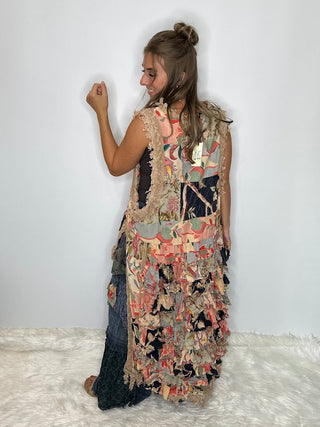 Jaded Gypsy | Ruffle Up High-Lo Cotton Top - Floral Dreams - Reversible