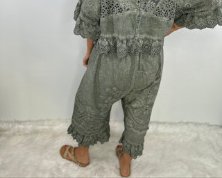 Softly Worn Eyelet Bloomers - Charcoal by Jaded Gypsy