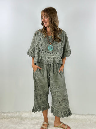 Softly Worn Eyelet Bloomers - Charcoal by Jaded Gypsy