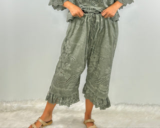 Softly Worn Eyelet Bloomers - Charcoal by Jaded Gypsy