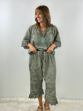 Softly Worn Eyelet Bloomers - Charcoal by Jaded Gypsy
