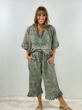 Softly Worn Eyelet Bloomers - Charcoal by Jaded Gypsy