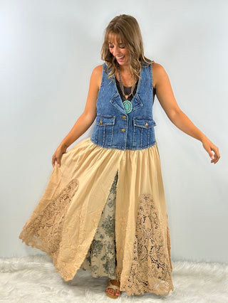 Whispering Willow Lace Vest Duster | Jaded Gypsy Artisanal Collection