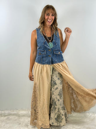 Whispering Willow Lace Vest Duster | Jaded Gypsy Artisanal Collection