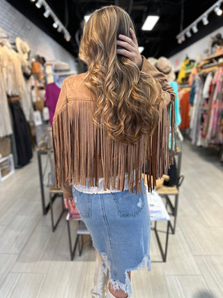 Suede for Days Fringe Jacket - White Lily Boutique