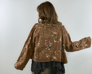 Timeworn Beauty Reversible Jacket in Hazelnut | Jaded Gypsy Artisanal Cotton