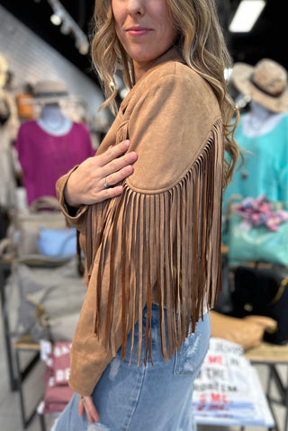 Suede for Days Fringe Jacket - White Lily Boutique