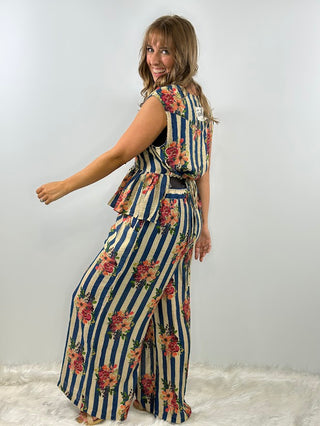 Jaded Gypsy Starlight Drift Pant in Royal Stripe
