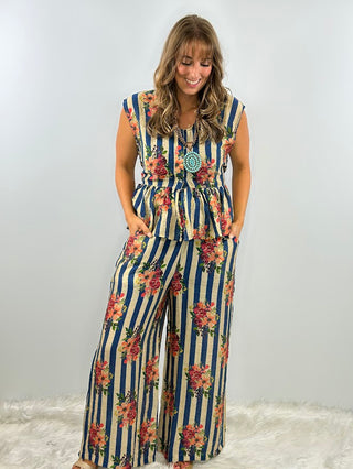 Jaded Gypsy Starlight Drift Pant in Royal Stripe