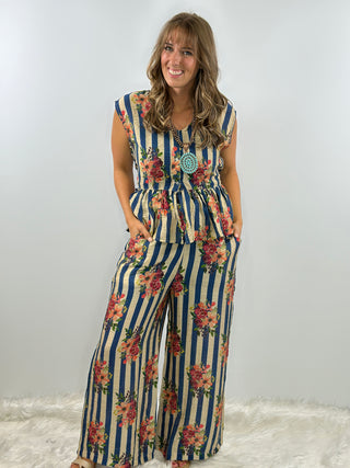 Jaded Gypsy Starlight Drift Pant in Royal Stripe