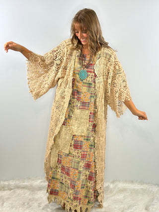Jaded Gypsy Forever Timeless Crochet Lace Duster – Premium Cotton Heirloom