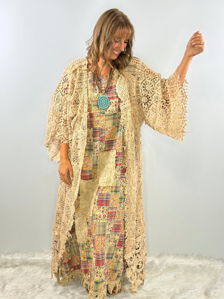 Jaded Gypsy Forever Timeless Crochet Lace Duster – Premium Cotton Heirloom