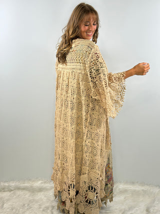 Jaded Gypsy Forever Timeless Crochet Lace Duster – Premium Cotton Heirloom
