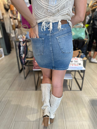 Judy Blue High Waist Tummy Control Denim Skirt