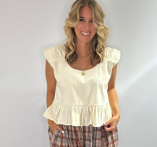 Jaded Gypsy Fine with Me Tank - boho layering tank in cream parchment color