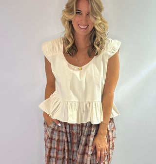 Jaded Gypsy Fine with Me Tank - boho layering tank in cream parchment color