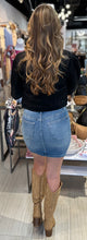 Black Puffy Sleeve Denim Jacket