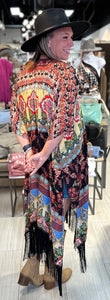 Marigold Fringe Kimono