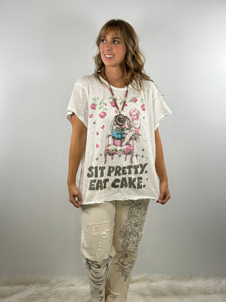 Jaded Gypsy Worn and Weathered Tee - Eat Cake