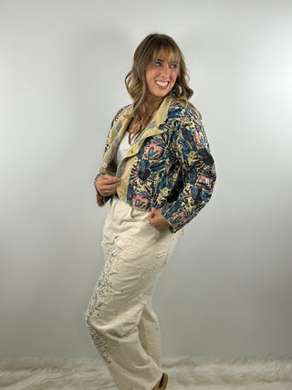 Jaded Gypsy Peace and Love Jeans - Parchment