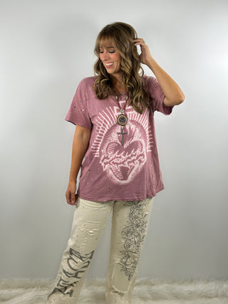 Jaded Gypsy Moon Dance Tee – Artisanal Cherished Heart Edition