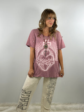 Jaded Gypsy Moon Dance Tee – Artisanal Cherished Heart Edition