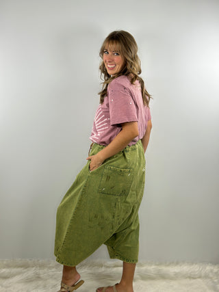 Jaded Gypsy Earthsong Harem Pants in OLIVE GREEN