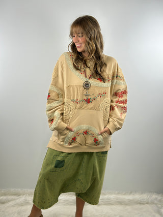 Jaded Gypsy Cloud Dancer Sweatshirt - Tea Stain