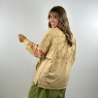 Jaded Gypsy Cloud Dancer Sweatshirt - Tea Stain