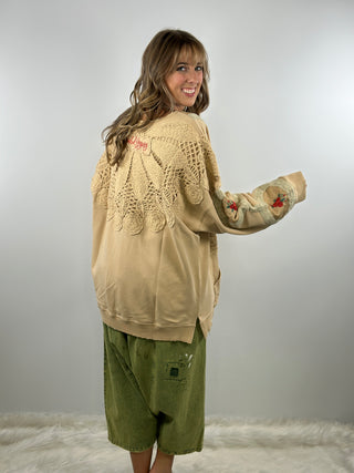 Jaded Gypsy Cloud Dancer Sweatshirt - Tea Stain