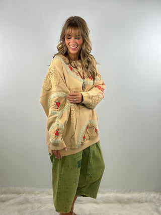 Jaded Gypsy Cloud Dancer Sweatshirt - Tea Stain