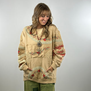 Jaded Gypsy Cloud Dancer Sweatshirt - Tea Stain